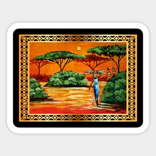 African Artwork, African Women Sticker